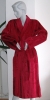 Vossen Bademantel Hausmantel für Damen mit Schalkragen rot